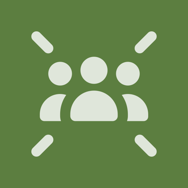 People with radiating lines icon